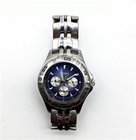 Fossil Blue Stainless Steel Watch Working