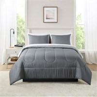 Full  7-Piece Mainstays Grey Reversible Bed in a B