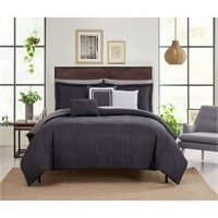 Full  10 Piece Mainstays Grey Bed in a Bag Comfort