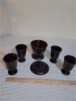 Naral wood chalices and pot