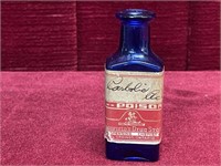 Dispensed From Oil Springs Cobalt Poison Bottle