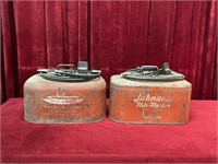 2 Vintage Johnson Gas Tanks