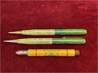 3 Vintage John Deere Advertising Pencils