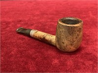 Wood Pipe w/ Sterling Silver Band - Marked