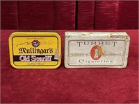 Mullingar's Tobacco & Turret Cigarettes Tins