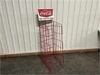 c.1960s Coca-Cola Store Rack w/ 16" x 10.5" Sign