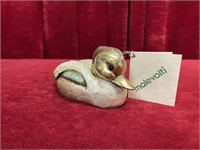 Malevolti Italy 6.5" Duck Figure w/ Brass Accents