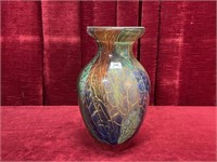Multi Colour Art Glass 10.25" Vase - Note
