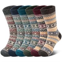 6-12  Sz 6-12 Loritta Wool Socks for Men Thermal W
