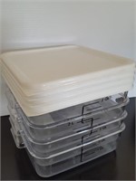 new 2 qt. food measure containers with lids