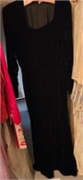 Silk Velvet, Floor Length, Square Neck Dress