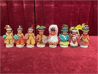 8 Vintage Native Dolls