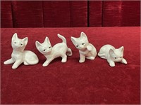 4pc Porcelain Kitten Set