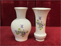 Kaiser W Germany Viola 8" Vase Set
