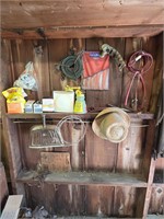 Miscellaneous including straw hat and hose