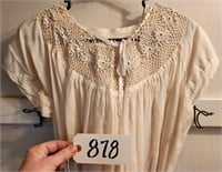 Crochet, Cotton Nightgown or Dress