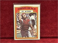 Johnny Bench 1972 OPC In Action Card