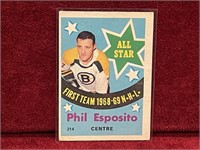 Phil Esposito 69-70 OPC All Star Card