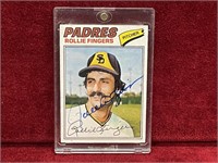 Rollie Fingers 1977 Topps Auto Card