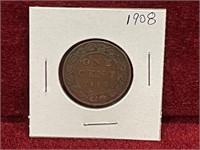 1908 Canada Large 1¢ Coin