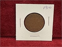 1910 Canada Large 1¢ Coin