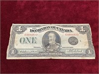 1923 Canada Horse Blanket $1 Banknote