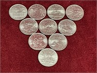 10 2001-02 USA State 25¢ Coins