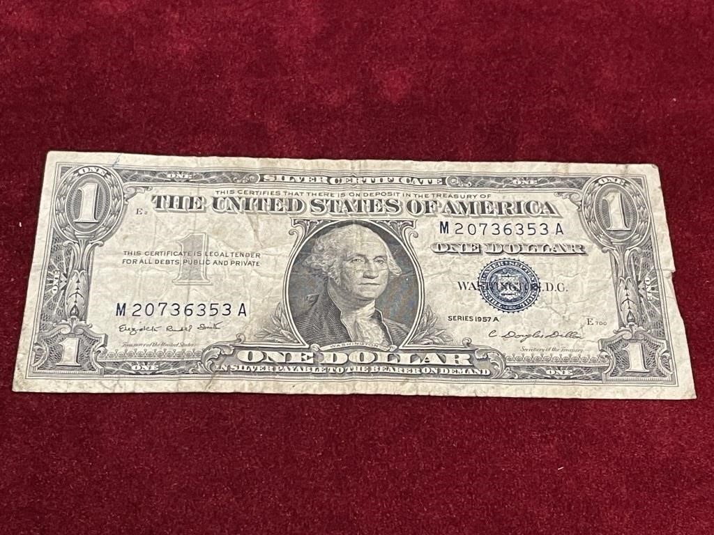 1957 USA Silver Certificate $1 Treasury Note