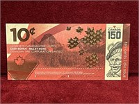 2017 Canadian Tire Canada 150yrs 10¢ Note
