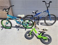 L - LOT OF 3 YOUTH BICYCLES