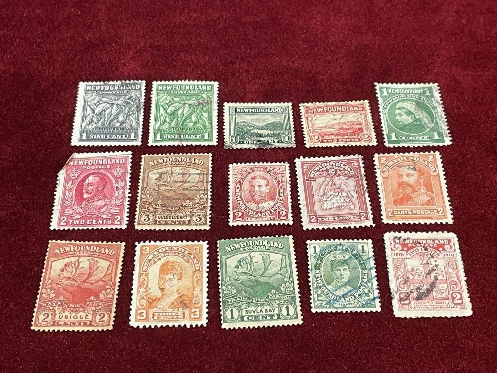 15 NFLD Used Stamps