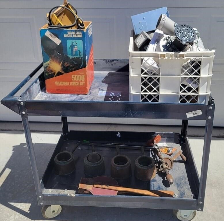 L - WHEELED CART W/ CONTENTS (G55)