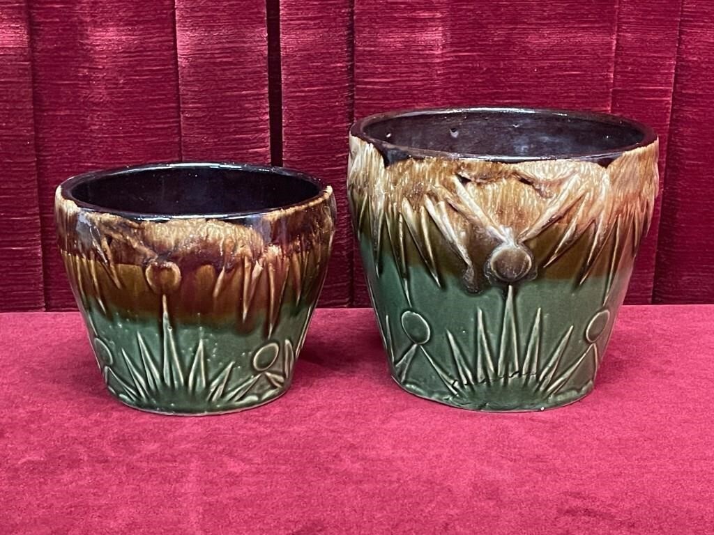 Ransbotttom 7" & 8" Pottery Flower Pots