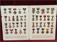 Vtg Decorations Of Honor Display Cards