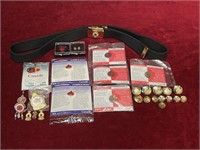 29 Royal Canadian Legion Belt, Pins & Buttons