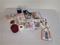 Assorted Sewing & craft items w/ Patterns