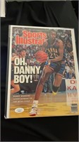 Danny Manning autograph sports illustrated with JS