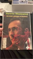 Bob Cousy autograph sports illustrated cover with