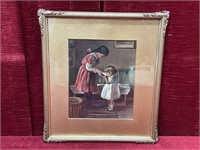 Original Oil On Board - Mother & Child - Unsigned