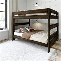 Plank+Beam Rustic Wood Bunk Bed, Solid Wood Queen-