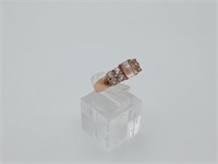 Sterling Gold Overlay Gemstone Ring