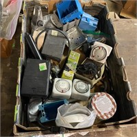 Electrical lot- timers, boxes, etc