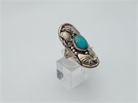 NWT Sterling Turquoise Navajo Herbert Tsosie Ring