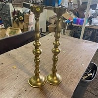 2 brass candle holders