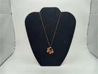 14k Gold Crab pendant necklace