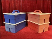 4 Caddy-Stack System Totes - 11.5" x 18" x 7.25"