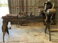 Industrial Lathe on Stand
