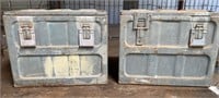 2 Large Vintage Metal Ammo Boxes