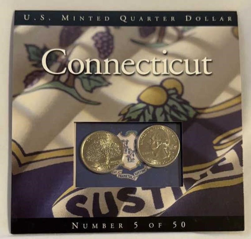OF)1999 Connecticut U.S.quarter set. Uncirculated.