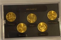 OF)2005 Gold edition state quarter collection with